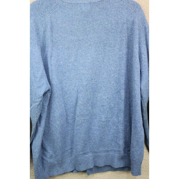 L.L.Bean Men's Button-Up Grandpa Cardigan-100% Lamb's Wool-Large-Elbow Patches - Picture 9 of 11